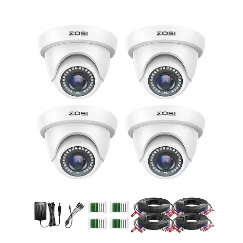 ZOSI 4-Pack 2MP HD-TVI Domes
